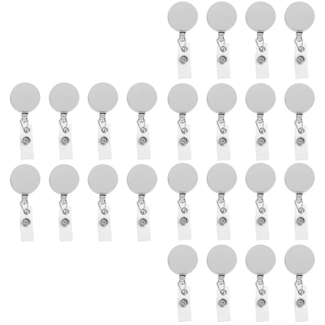 24 pz clip supporto badge telescopico da lavoro lega di zinco