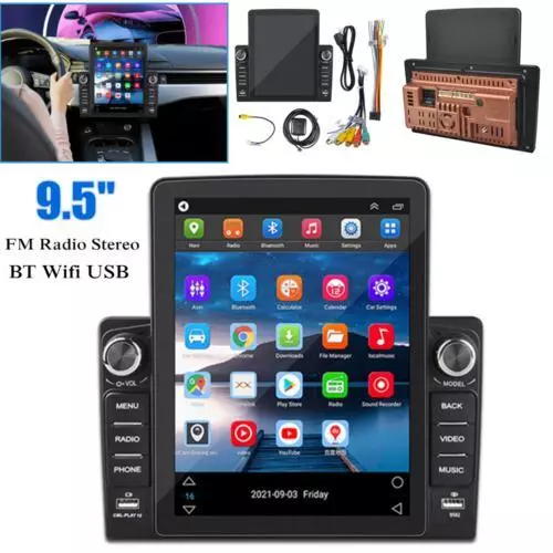 9.5" 1GB+16GB Android 9.0 Car Radio Stereo GPS Navigator Wifi Mirror Link BT/USB