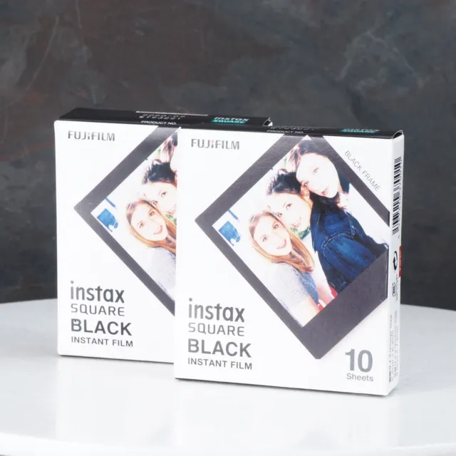 ^ Instax Square Black Instant Film 2x Packs - Expired 2020 [Black Frame]