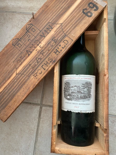 Magnum Lafite Rothschild 1969 Pauillac grand cru caisse bois Wood case