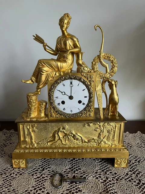 PENDULE EMPIRE EN Bronze Doré EUR 50,00 - FR