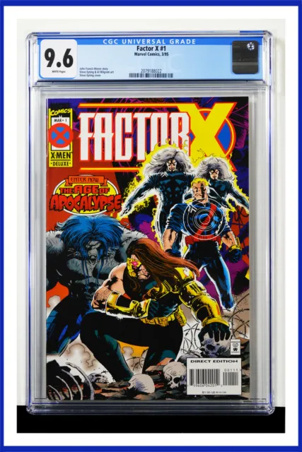 Factor X #1 CGC Graded 9.6 Marvel March 1995 White Pages Comic Book