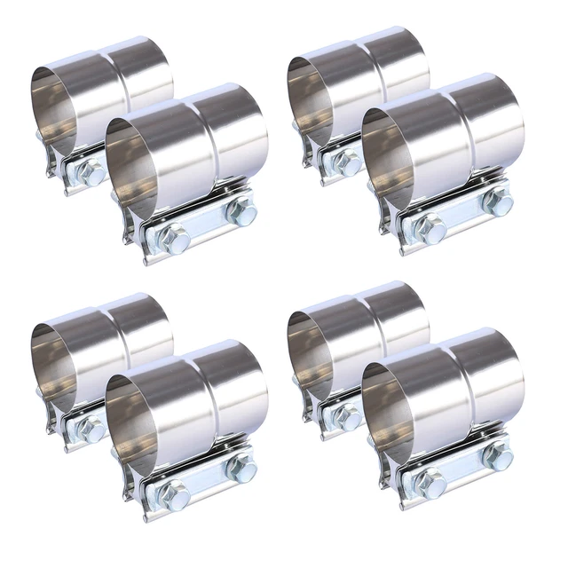 Smoothflow 57mm (2 1/4") Heavy Duty Stainless Steel T304 Exhaust Pipe Clamps - UK Made