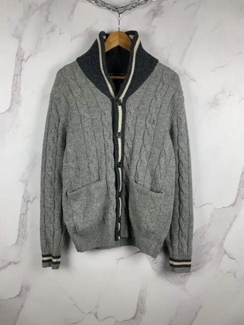 Fred Perry Wool Cable-Knit Cardigan Size S