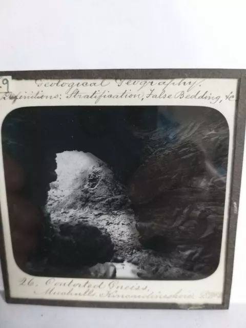 GWW VICTORIAN Glass Magic Lantern Slide geological C1890 SCOTLAND PHOTO