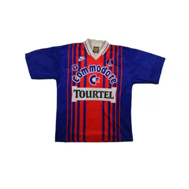 Maillot de foot PSG Commodore Tourtel vintage domicile 1993-1994