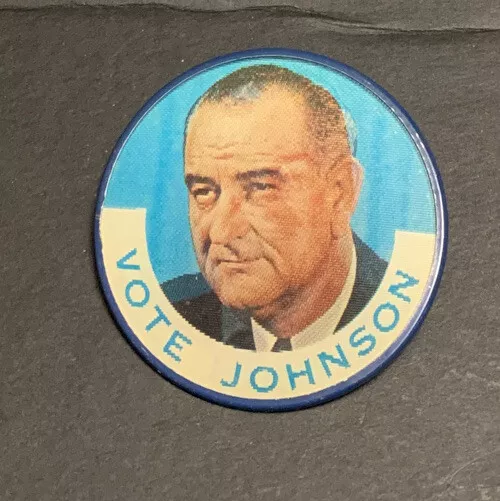 LBJ Johnson - Humphrey Vari-Vue flasher 1964 campaign pin button political