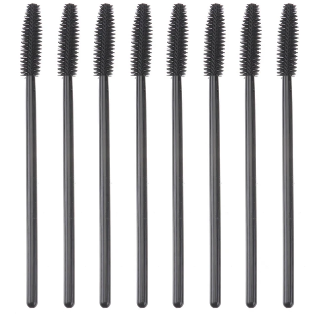 50 piezas mango de plástico cerdas de nailon cepillos para pestañas rizador desechable de pestañas