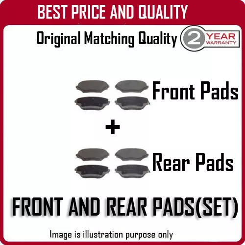 Front And Rear Pads For Ford Mondeo St24 2.5 V6 4/1997-12/2000