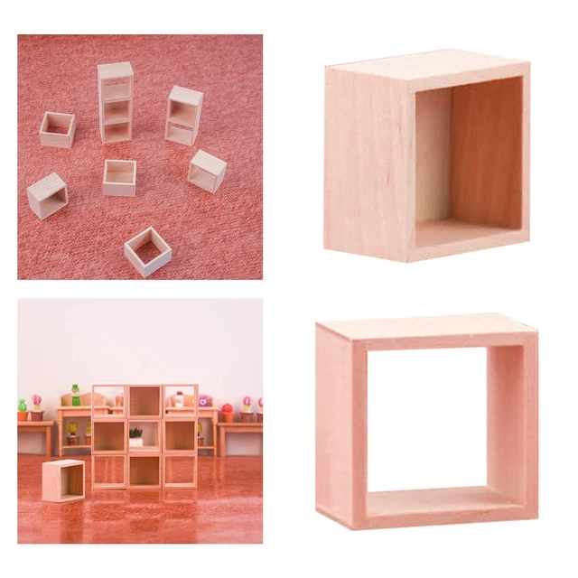 Mini 1/12 Dollhouse Storage Rack Meubles Décoration Bibliothèque pour