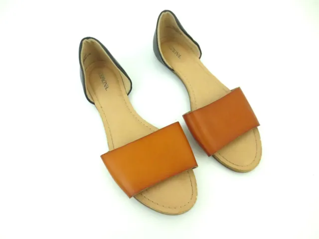 MERONA WOMEN'S FLATS Shoes Sandals Leather Open Toe Size US 8.5 [A24 ...