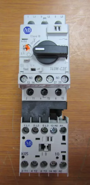 💥Allen Bradley 190E-Kmnd2-Cb40S Motor Starter W/ Relay & Circuit Breaker