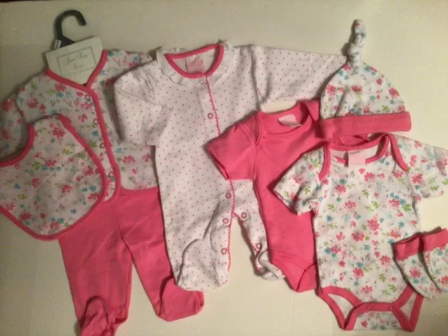 Pacchetto di vestiti bambine abbigliamento bambino grow giubbotto bavaglino 0-3 3-6 6-9 mesi
