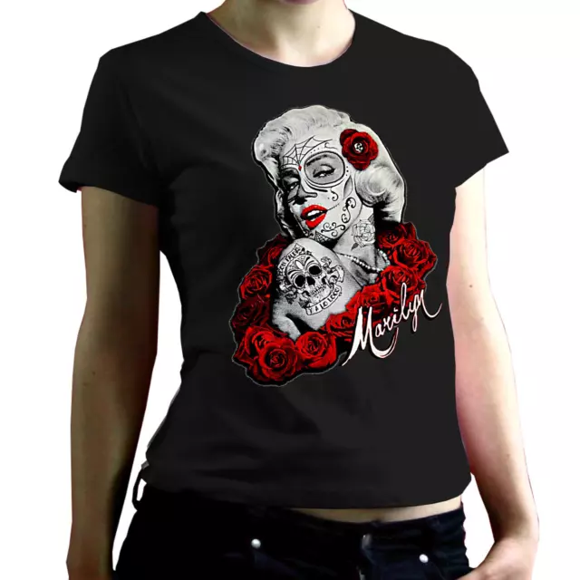 Tattoo T-Shirt Damen Gothic Skull Rockabilly PinUp Flash Punk Rock *2090