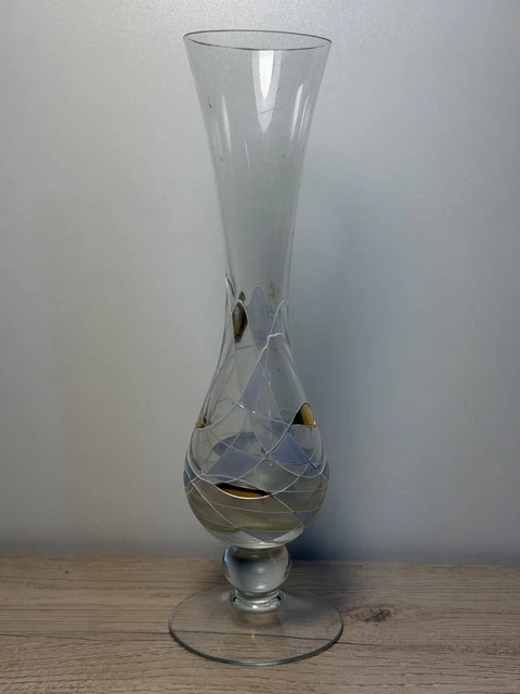 Vase en authentique verre soufflé silice création Biot XXe L5977