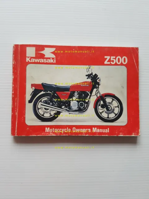 Kawasaki Z 500 1979 manuale uso manutenzione libretto INGLESE originale