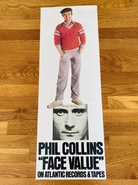 PHIL COLLINS 1981 Face Value Record Store Original Promo Poster Genesis 