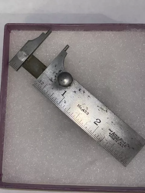 LUFKIN #453 Stainless Steel Pocket 3" Slide Caliper 32nd & 64th Graduation 🌺🌺