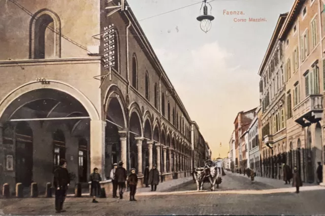 Cartolina - Faenza - Corso Mazzini - 1918
