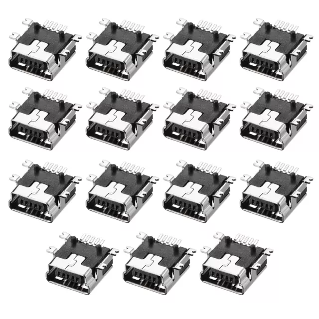 conector usb pcb tipo-b 5p conector hembra SMT Surface Mounted Devices 15pcs