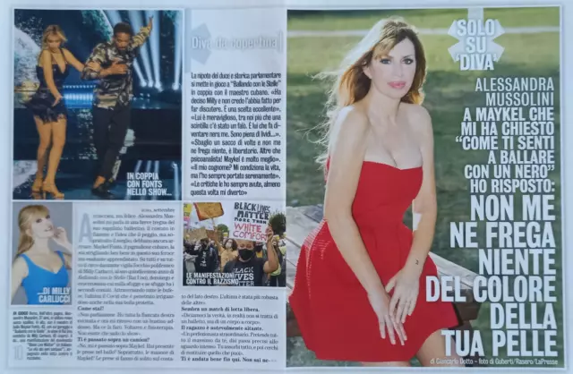 Italian Clipping Ritaglio 2020 ALESSANDRA MUSSOLINI non me ne frega  5 PAGINE