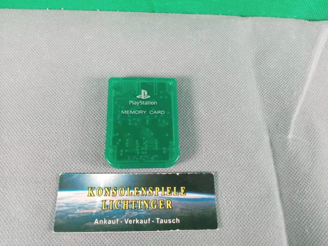 Sony Memorycard transparent / durchsichtig Grün PS1 / Playstation1 !! -- SehrGut