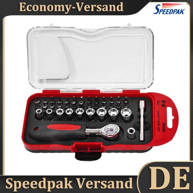 38pcs Ratchet Socket Wrench Set Screwdriver Set Kit for Home Car Wrench Set Kit