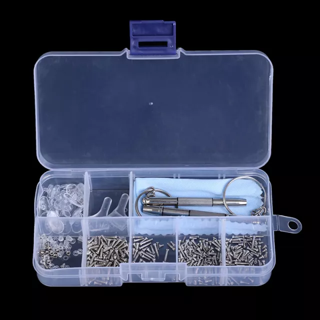 Kit assortimento strumenti di riparazione occhiali da sole occhiali da sole dado a vite cuscinetto naso gancio auricolare H7