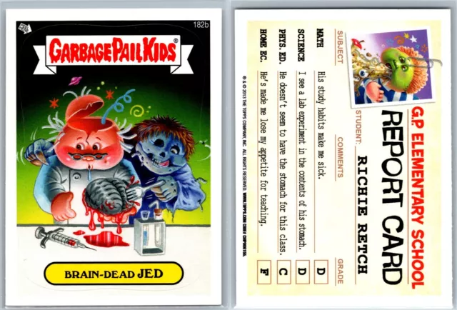 2013 TOPPS GARBAGE Pail Kids Brand-New Series 3 GPK Card Brain Dead Jed ...