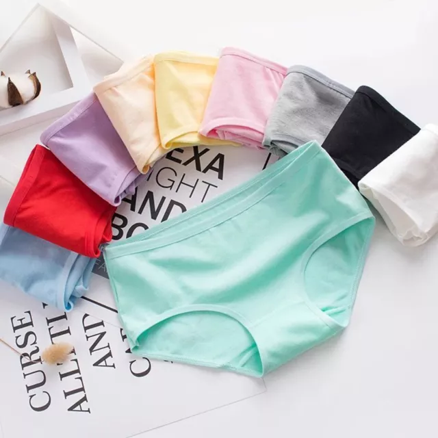 7Pack Womens Briefs Lady Underwear Cotton Panties Assorted Colors Prints 2
