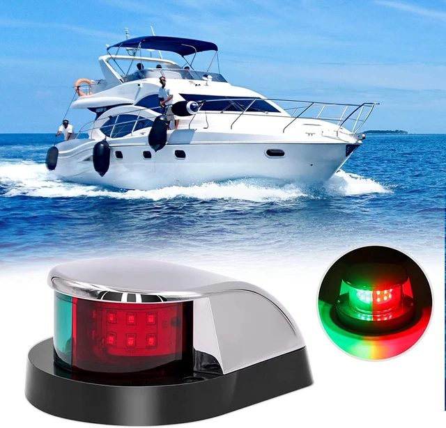 BOAT NAVIGATION LIGHTS, Marine LED Navigation Lamp, Red and Green Boat