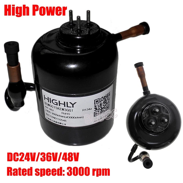 R134a Refrigeration Inverter Compressor DC 24V/36V/48V for Water Cooling System