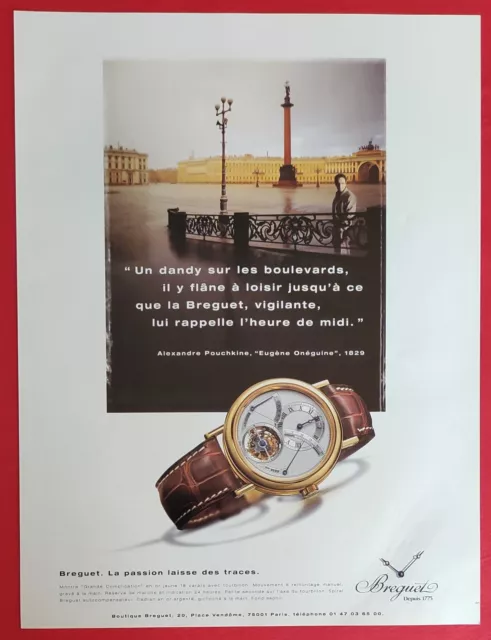 Publicité de presse Montre BREGUET "Grande Complication"