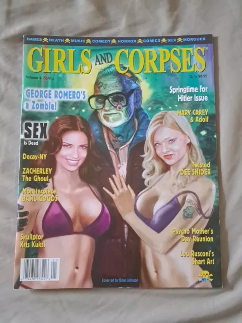 GIRLS & CORPSES MAGAZINE (OUT OF PRINT) George A Romero Horror Fangoria Gorezone