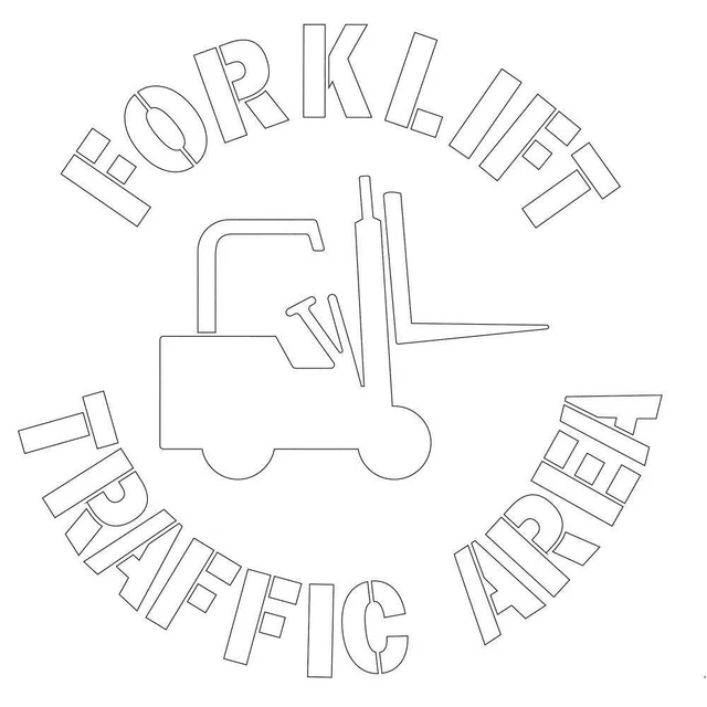 ELECTROMARK Y605018 Floor Stencil,Forklift Traffic Area,Poly