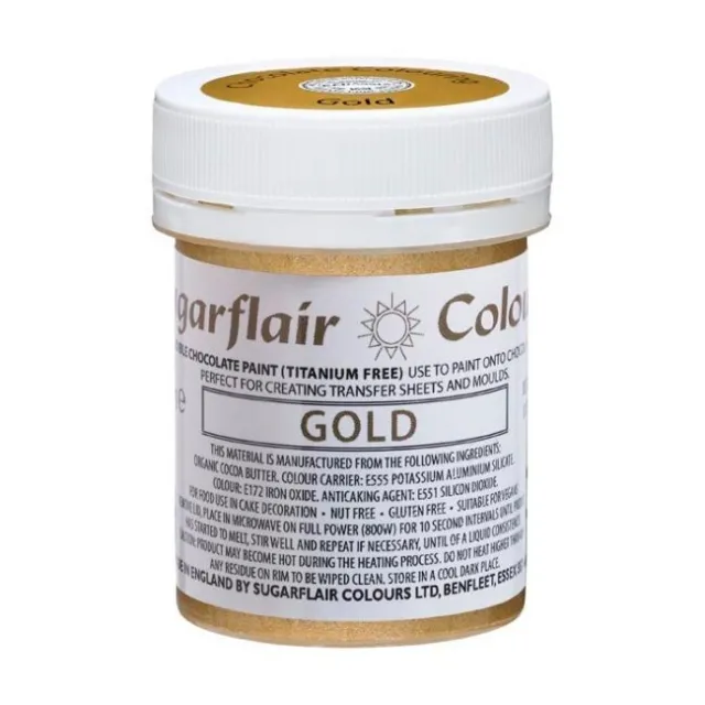 Gold, Schokoladenfarbe – Sugarflair 35g