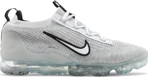 New Nike Air Vapormax Flyknit 2021 White Black DH4084-100 Mens Size 9