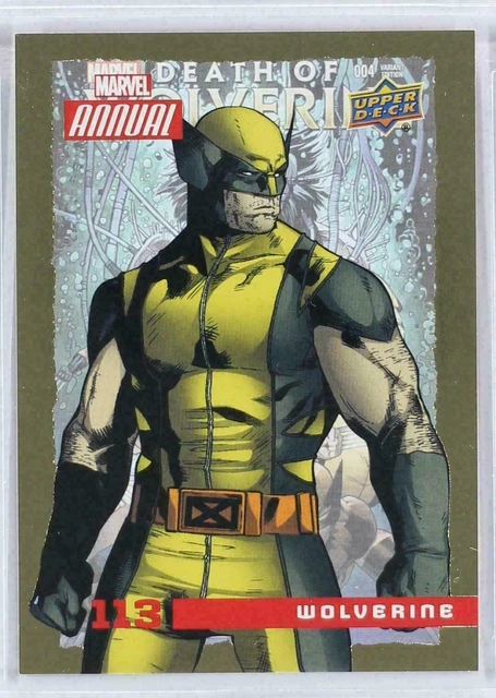 2016 UD Marvel Annual SP base set Gold foil variant card #113 WOLVERINE 2017