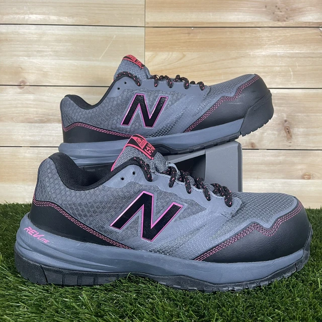 Women's NEW BALANCE 589v1 COMPOSITE TOE WORK SAFETY Sz 11 D Grey Pink WID589T1