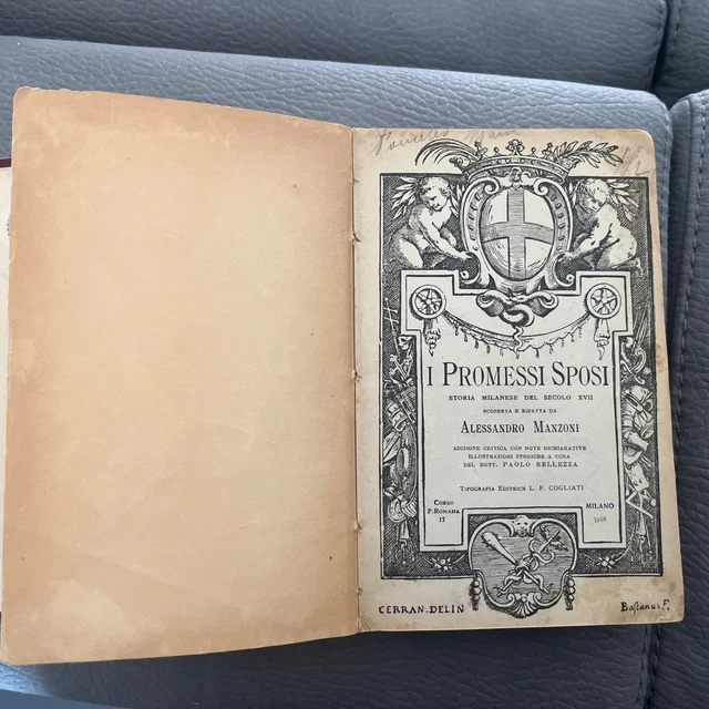 Manzoni, Alessandro I Promessi Sposi. Storia Milanese Del Secolo XVII 1827 Ncwqz00cqar