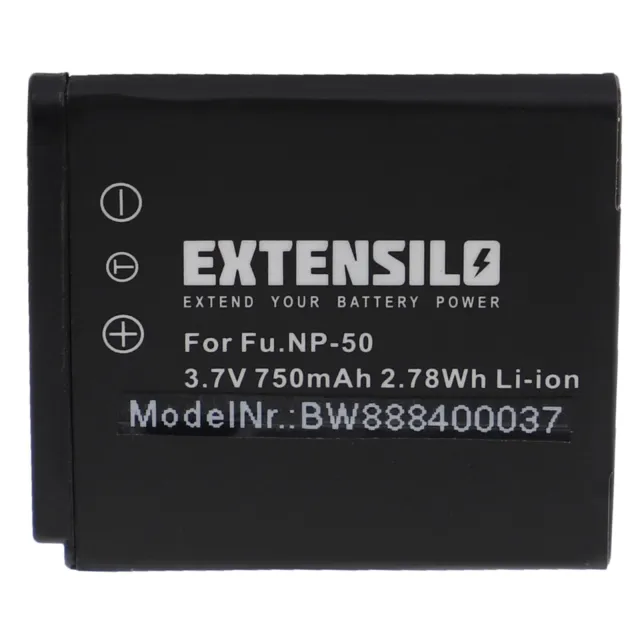 Batteria per Fujifilm FinePix F100fd, F200, F200EXR, F300 EXR, F500 EXR 750mAh