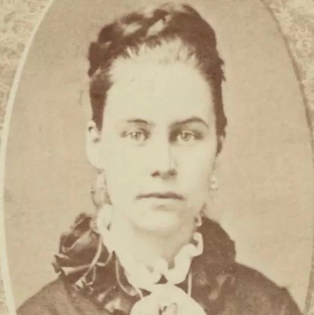 Antique CDV Photo Victorian Murder Victim Josie Langmaid Mourning Souvenir Card