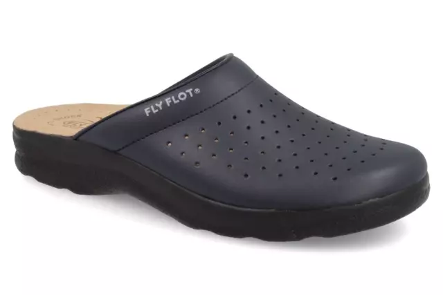 Fly Flot Homme Sanitaires Chaussons en Cuir Perforée 82028B