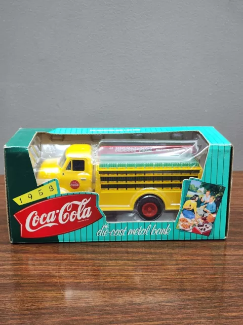 Vintage Ertl 1995 COCA-COLA 1953 Ford Die-Cast METAL BANK Delivery Truck