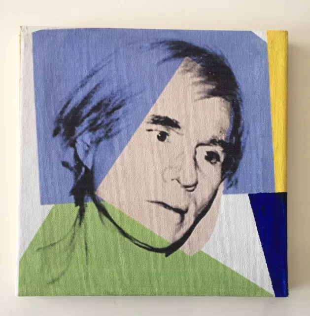 Kunst: Pop-Art [Andy Warhol: SELF-PORTRAIT] Print auf Leinwand in Holzrahmen