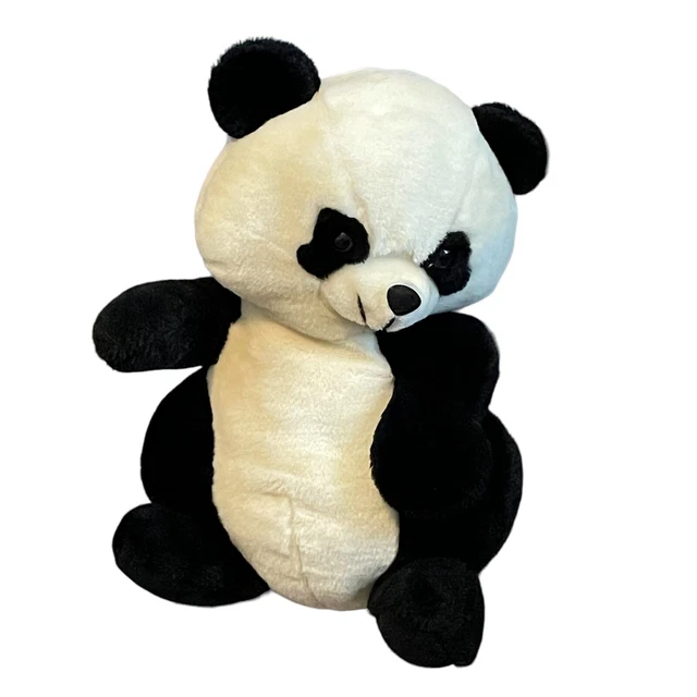Vintage Korea 17” Plush Panda Bear Black White Stuffed Animal Soft Toy Walmart