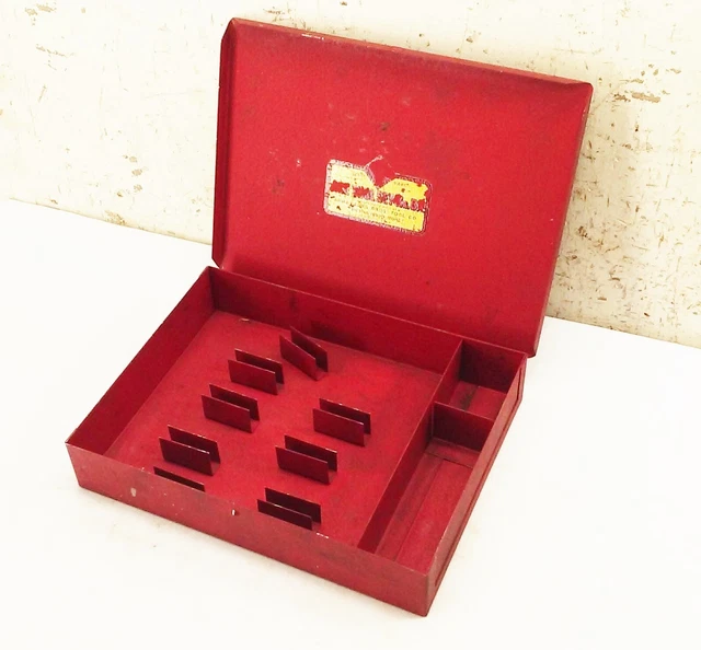 Vtg Armstrong ace 8A tool holder bar set metal storage case box machinist lathe Vtg Armstrong ace 8A tool holder bar set metal storage case box machinist lathe