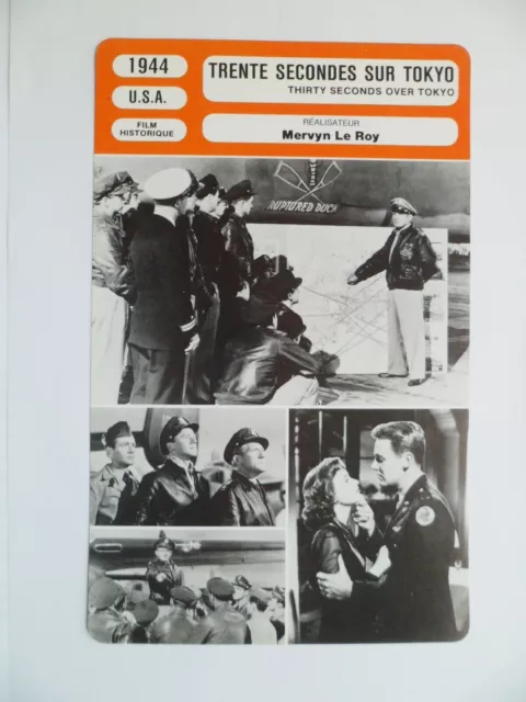 CARTE FICHE CINEMA 1944 TRENTE SECONDES SUR TOKYO Spencer Tracy Van Johnson