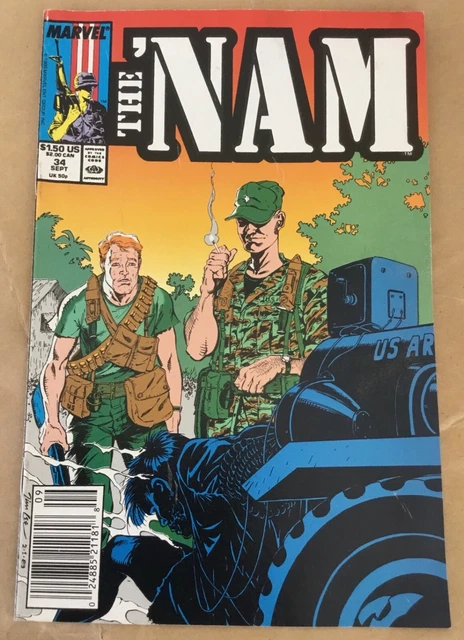'Nam #34 comic book 1989 Marvel vintage issue Wayne Vansant war Doug Murray