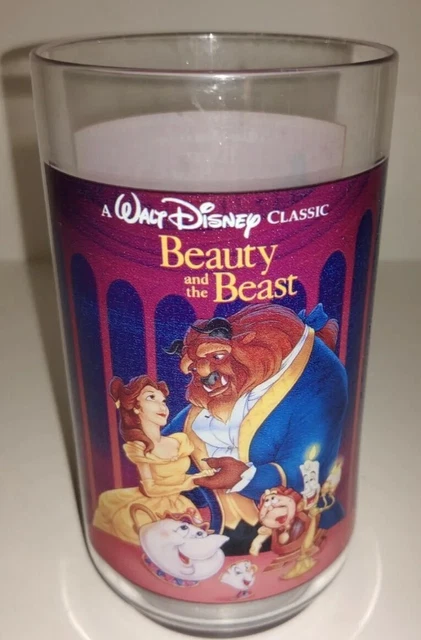 Burger King Disney Plastic Cup The Beauty and the Beast 1994 Used Collectible